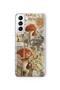 Samsung Galaxy S22 Compatible Mushroom Garden Patterned Transparent Phone Case