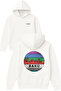 Azerbaijan Design Printed Oversized White Hooded Sweatshirt