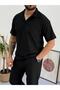 Men's Lycra Twill Ottoman Fabric Polo Collar Tshirt-Pants Set of 2 - 3
