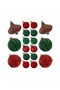 Designer Baubles Gift Set Red/Green 4 & 8cm Mixed 30Pcs/Box