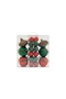 Designer Baubles Gift Set Red/Green 4 & 8cm Mixed 30Pcs/Box - 4
