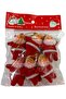 New Year's Decorations Santa Claus Christmas Tree 4 cm Red 6 Pieces