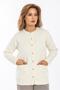 New Model Women's Knitwear Knitted Buttoned Soft Texture Women's Winter Cardigan 30270-White - 3