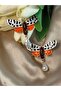 Enamel Butterfly Drop Pearl Dangle Bijouterie Earrings - 4