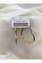 Steel Gold 5cm Heart Hoop Earrings