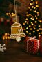 New Year Tree Ornament Set 5 Pieces Gold-White Decorative Ornaments Christmas Decor Christmas - 3