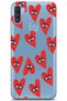Transparent Phone Case with Eye Heart Pattern Compatible with Samsung Galaxy A11 / M11