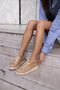 Ari̇ana Women's Nude Real Leather Lace-Up Sneaker - 4