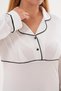 Women's Shirt Collar Long Sleeve Dressing Gown Nightgown 2-Piece Set 65% Cotton 35% Viscose - 5
