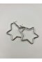 Steel Silver Color Star Hoop Earrings - 3