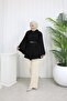 Women's Cashmere Poncho with Belt Detail - 5