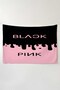 Black Pink Wall Hanging – Music Themed, High-Quality Fabric, Tapestry Wall Carpet - 2