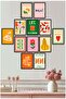 Colorful Retro Written 12-Piece Kitchen and Cafe Wall Painting Set – Uv Printing on Mdf 15X20 cm