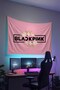 Black Pink Wall Hanging – Music Themed, High-Quality Fabric, Tapestry Wall Carpet - 2