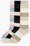 3 Pieces of Striped and Colorful Knee-Length Socks