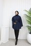Women's Cashmere Poncho with Belt Detail - 3