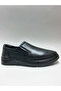 Genuine Leather Laceless Flexible Black Daily Rubber Sole Winter Men's Shoes - 2