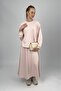 Women's Soft Textured Modal Skirt Set Powder Pink - 4