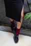 3-Piece Winter Women's Wool Sleeping Socks Soft Touch Bord Color Heat Retaining Socks - 3