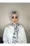 Dp4 Patterned Pera Ready-To-Wear Shawl with Snap Fasteners from the Chin Gold - 4