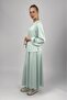 Women's Soft Textured Modal Skirt Set Water Green - 5