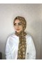 Dp24 Patterned Pera Ready-To-Wear Shawl with Snap Fasteners from the Chin Gold - 3