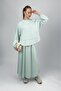 Women's Soft Textured Modal Skirt Set Water Green