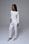 Women's Ecru Jacquard Special Lace Detailed Winter Design Maternity Pajama Set - 6