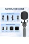 Wireless Interview Microphone Handle Adapter - Handheld Mount for Rode & Hollyland Lark Lavalier Mic - 4