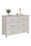 Sideboard HAMAR White 113x40x80 cm Solid Wood Pine - 2