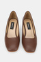 Women's Brown Genuine Leather Classic Shoes with Medium Heels, Size 35-41 - 4