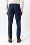 Navy Blue Slim Fit Cotton Waist Tie Side Pocket Chino Trousers - 7