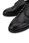 Men's Genuine Leather Black Classic Shoes - 3