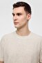 Ecru Regular Fit Crew Neck T-Shirt - 4
