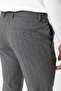 Gray Slim Fit Striped Casual Trousers - 5