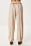 Contrast Stripe Knitted Top and Bottom Set Ldm0008 Beige - 6