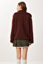 Polo Collar Zippered Plush Coat Lci0042 Brown - 6