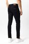 Black Slim Fit 5 Pocket Cotton Denim Trousers - 7