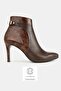 Women's Brown Genuine Natural Leather Size 35-40 Thin Heel Pointed Toe Boots & Booties - 5