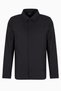 Men's Long Sleeve Regular Shirt Collar Casual Black Shirt Xm000431 Af13131-Fc041