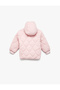 Long Sleeve Buttoned Hooded Quilted Coat - 2