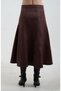 Coffee artificial suede skirt - 5