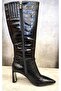 25K133 Women's Premium Korokodil Heeled Boots - 3