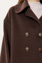 Double-Breasted Short Cashmere Coat Lrg0053 Brown - 4