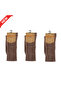 3-Piece Winter Women's Wool Sleeping Socks Soft Touch Brown Color Heat Retaining Socks