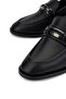 Women's Genuine Leather Black Loafer Shoes - 3