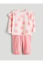 Lcw Baby Pink Floral Printed Ruffle Baby Girl Blouse and Leggings 2-Pack