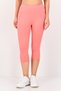 Women Sportswear Fit Running Capri Leggings, Coral
