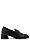 Women's Genuine Leather Black Loafer Shoes