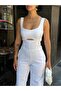 Side Detail Jeans Jumpsuit - 2